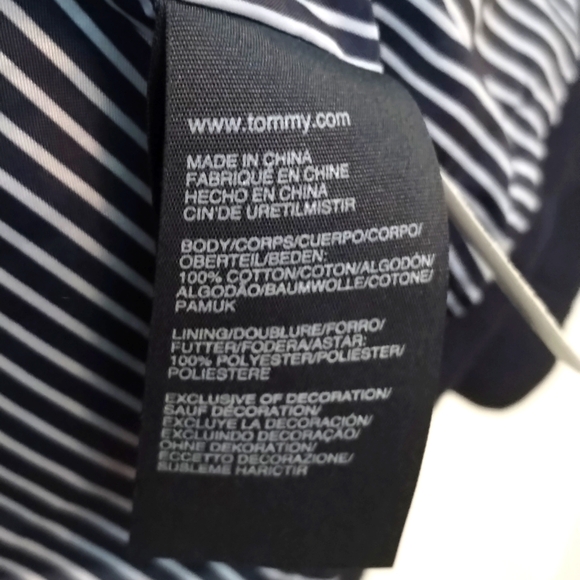 Tommy Hilfiger Navy Blazer Size 14 with White Stripe Sleeves NWOT - Picture 7 of 17